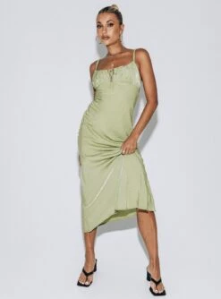 Princess Polly Nicoleta Midi Dress Green
