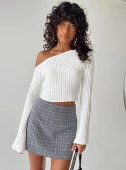 Princess Polly Selby Mini Skirt Grey Check