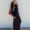 Dorado Long Sleeve Midi Dress Black 1 Dorado Long Sleeve Midi Dress Black -Eva Style Shop 0 modelinfo Tamika us2 8cb08d9e 80bb 4a7e 980b ae18fff9b203