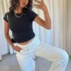 Princess Polly Karana Slouch Jeans Ivory 2 Princess Polly Karana Slouch Jeans Ivory -Eva Style Shop 0 modelinfo Tamika us2 df12277e 85cf 47f8 9129 c986eccc6ab8