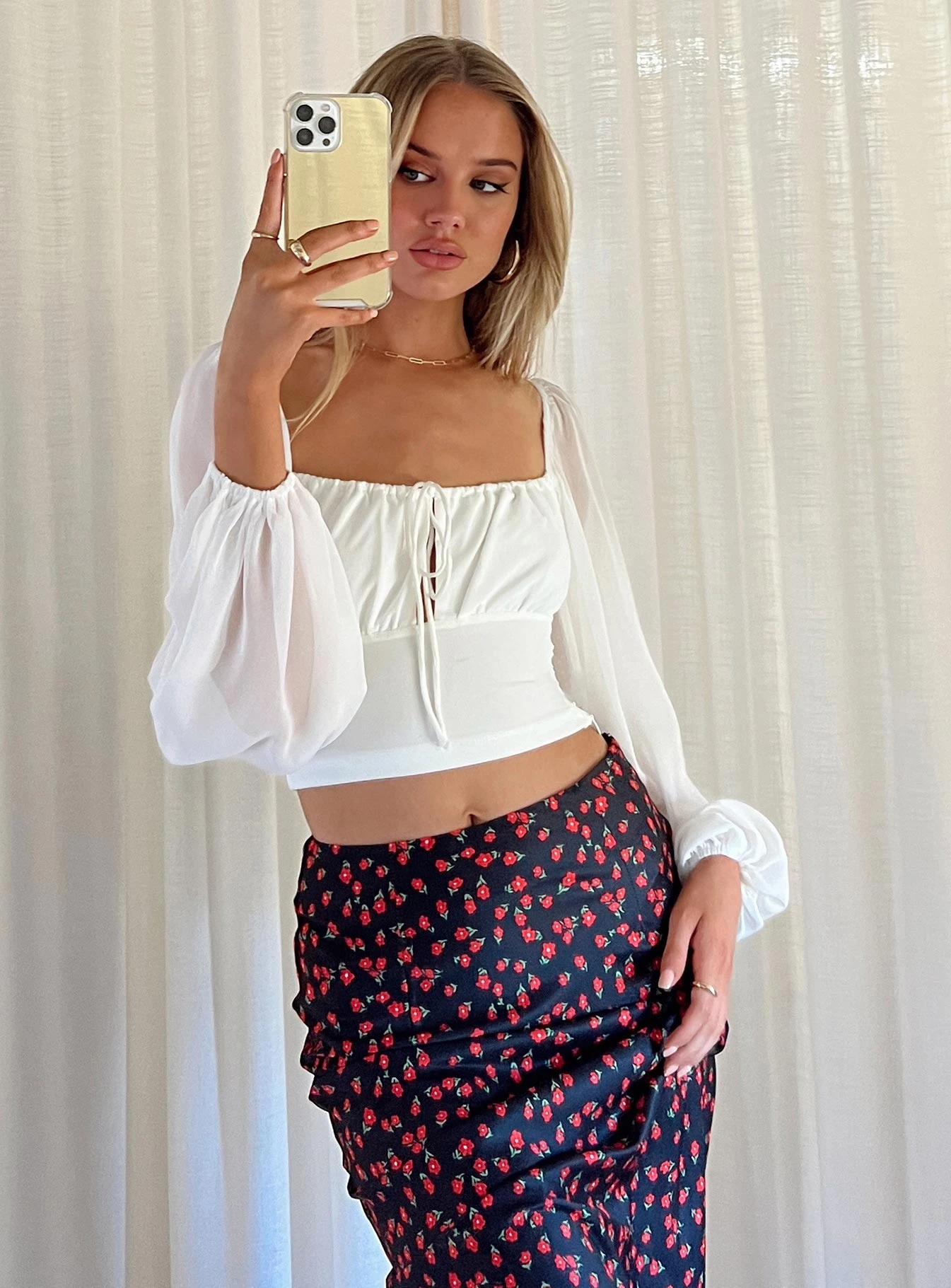 Princess Polly Paley Long Sleeve Top White 3 Princess Polly Paley Long Sleeve Top White