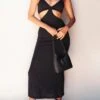 Princess Polly Jocelyn Cut Out Midi Dress Black -Eva Style Shop 0 modelinfo izy US2 4709da63 80e1 4f13 9adf 477f2b11a952