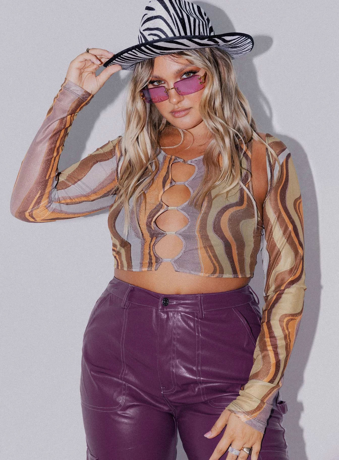 Motel Britta Top Earthy Gradient Brown 3 Motel Britta Top Earthy Gradient Brown