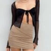 Oscar Mesh Mini Skirt Beige -Eva Style Shop 0 modelinfo kiana us2 f7062ef5 5fa8 4b18 8bd6 5b548d015cea