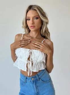 Princess Polly Bobbie Top White