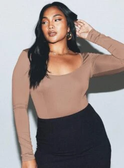 Princess Polly Shuler Long Sleeve Bodysuit Pink