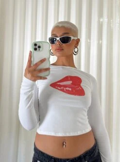 Princess Polly Pucker Up Top Ivory