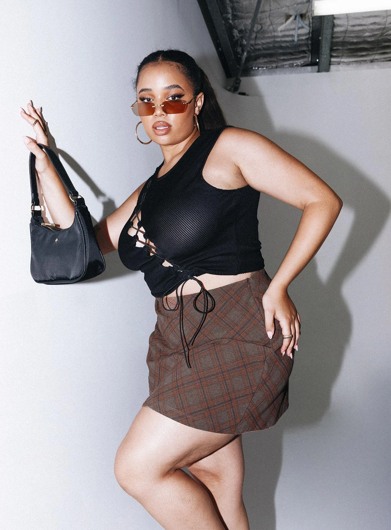 Fike Mini Skirt Brown Curve 3 Fike Mini Skirt Brown Curve