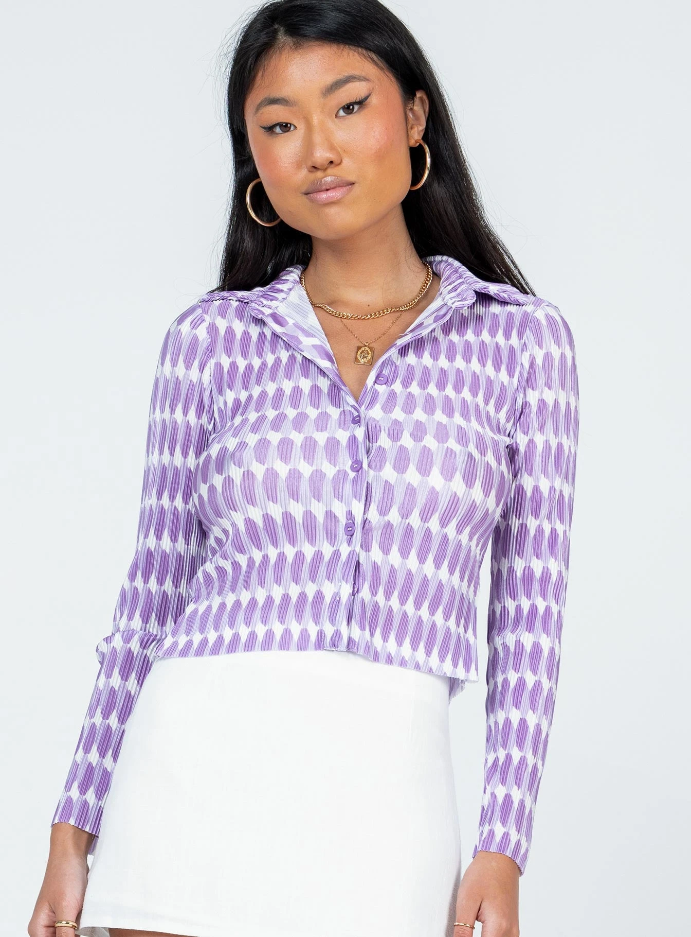 Princess Polly Elody Long Sleeve Top Purple Multi 5 Princess Polly Elody Long Sleeve Top Purple Multi - Image 3