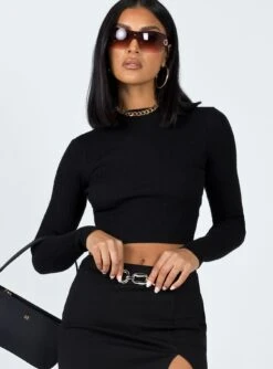 Princess Polly Arthur Long Sleeve Top Black