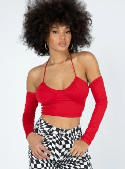 Princess Polly St Eden Top Red