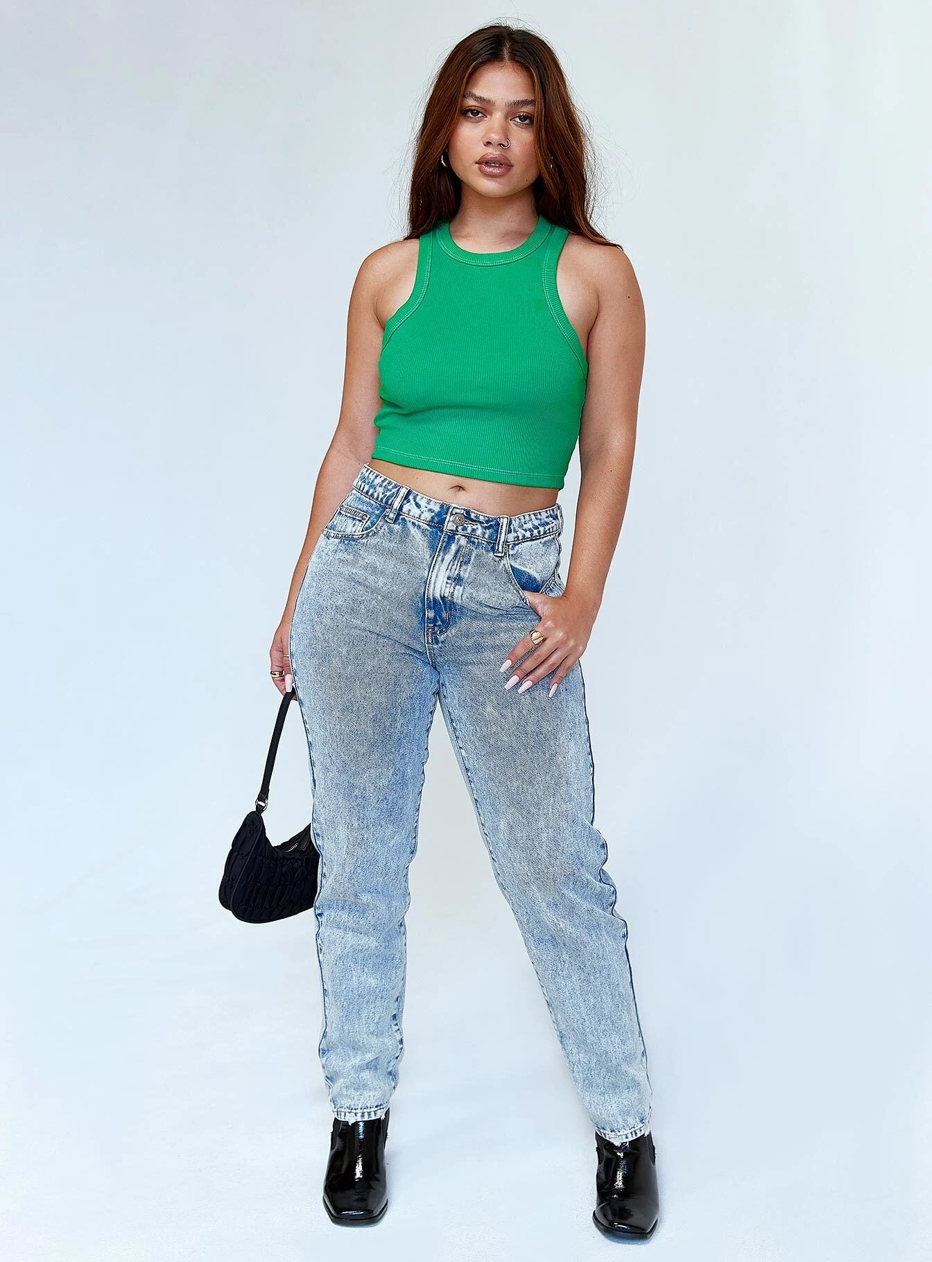 Princess Polly Zaiden Straight Leg Jeans Light Wash Denim 4 Princess Polly Zaiden Straight Leg Jeans Light Wash Denim - Image 2