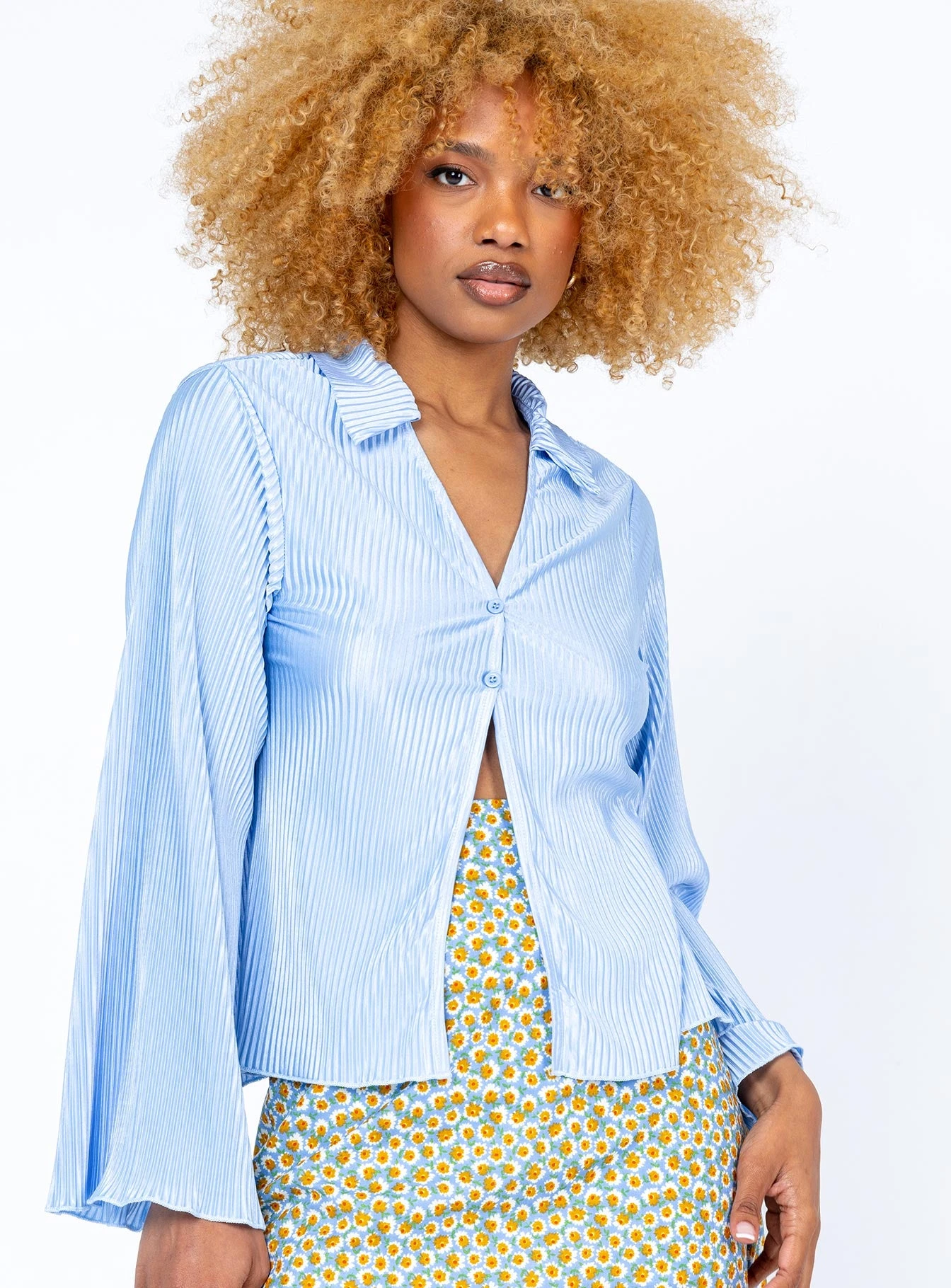 Princess Polly Reyes Shirt Blue 3 Princess Polly Reyes Shirt Blue