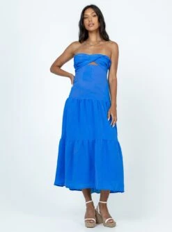 Princess Polly Allie Midi Dress Blue