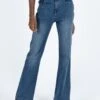 Princess Polly Carvalho Flare Jeans Mid Wash Denim -Eva Style Shop 1 modelinfo alexa us2 d398692b e912 4632 a025 1da3982eddd5