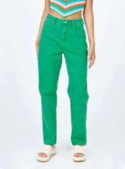 Princess Polly Ocena Denim Jeans Green -Eva Style Shop 1 modelinfo casandra us2 1442b4b2 0c72 4ece b86a e2cb0ee016f4