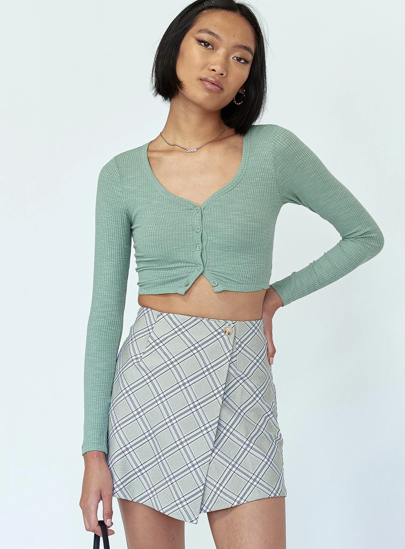 Princess Polly Ailisha Mini Skirt Green 3 Princess Polly Ailisha Mini Skirt Green