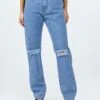 Princess Polly I'm Fine Mom Jeans Mid Wash Denim 2 Princess Polly I'm Fine Mom Jeans Mid Wash Denim -Eva Style Shop 1 modelinfo elise us2 0f0583ba 69b5 46b6 957a 1a61d0d3f638