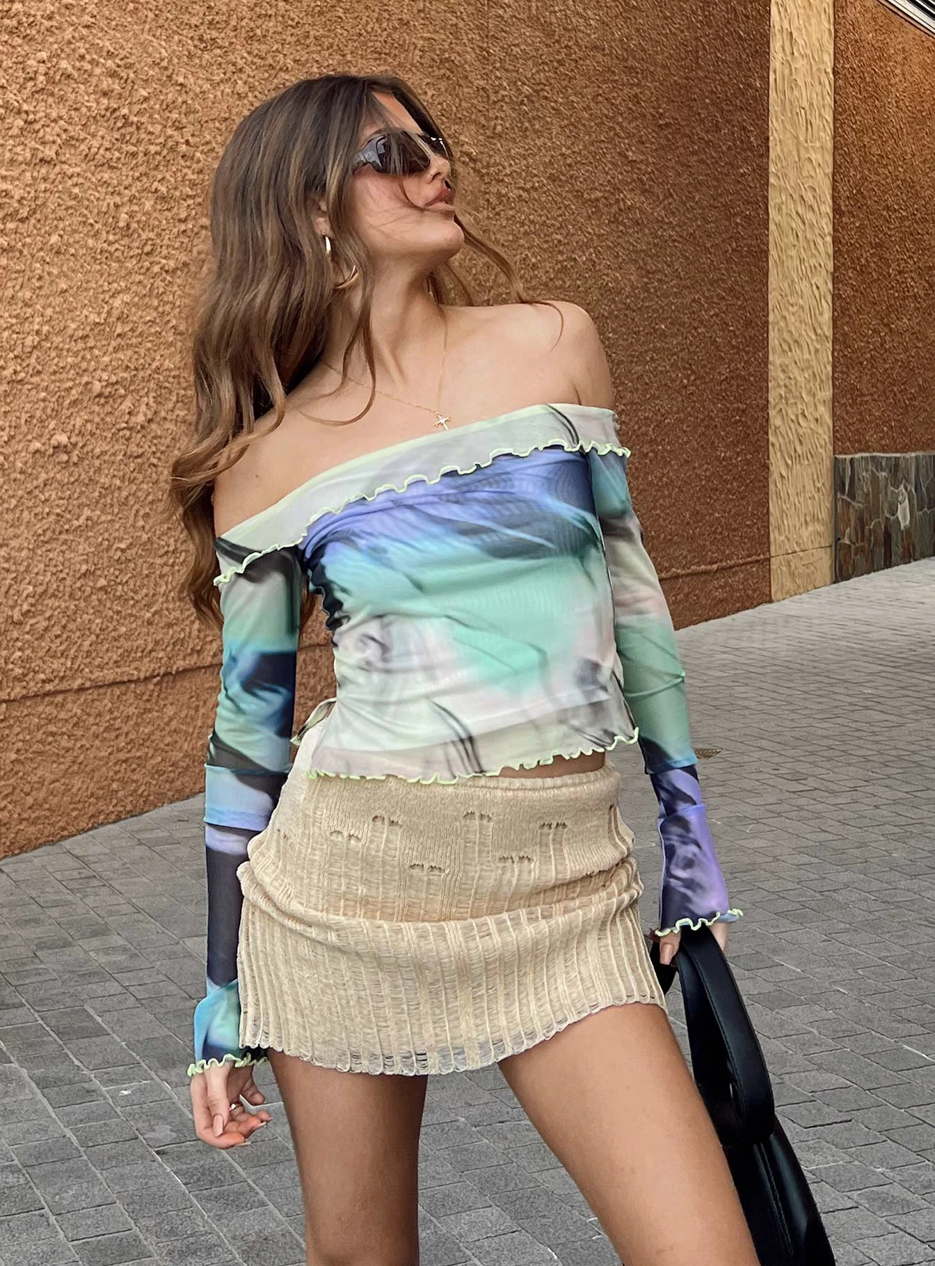 Princess Polly Macaulay Knit Mini Skirt Beige 11 Princess Polly Macaulay Knit Mini Skirt Beige - Image 9