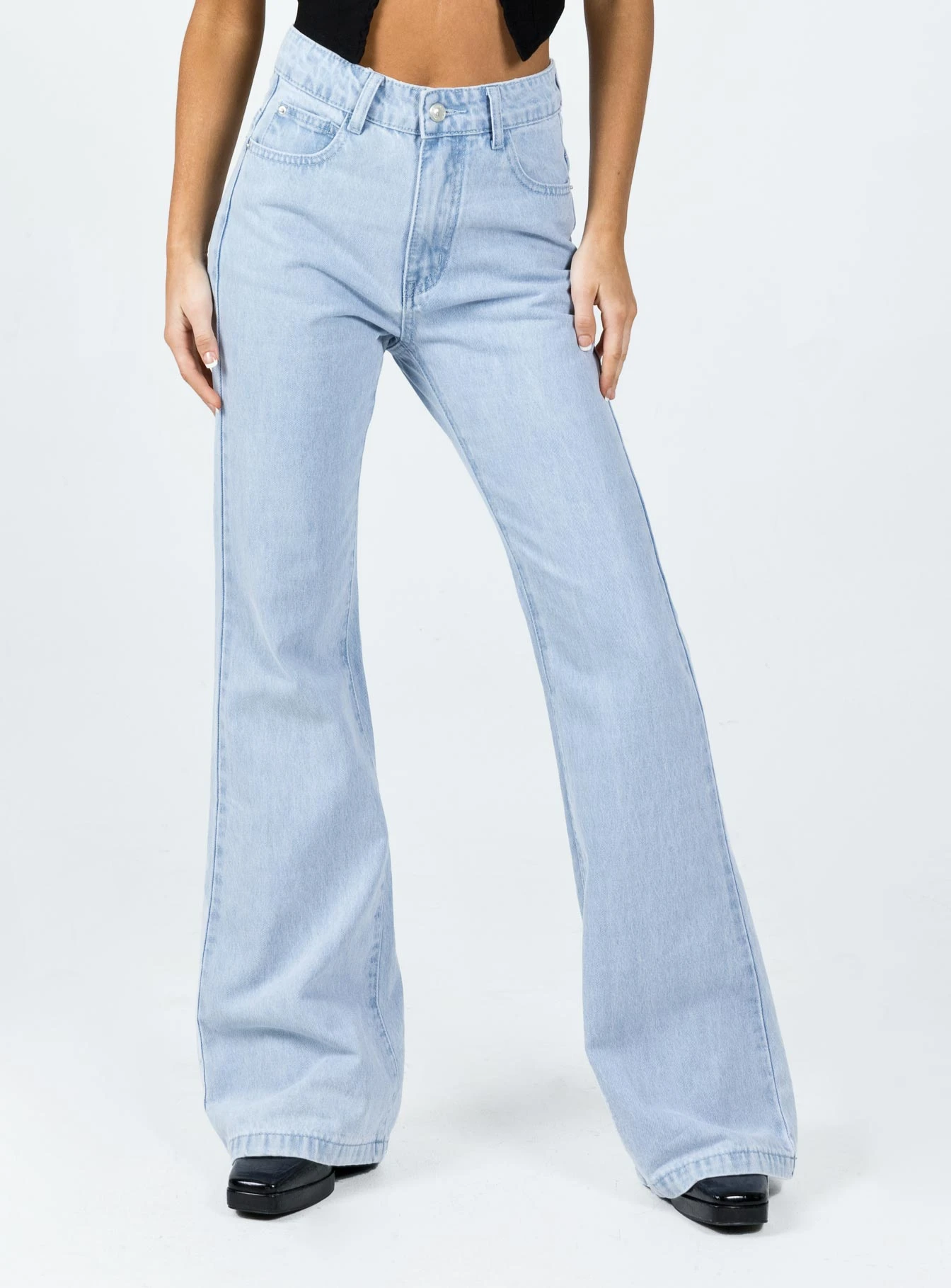 Princess Polly Cabarita Lounge Denim Jeans Light Wash 3 Princess Polly Cabarita Lounge Denim Jeans Light Wash