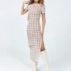 Mayfair Midi Dress Beige Plaid 1 Mayfair Midi Dress Beige Plaid -Eva Style Shop 1 modelinfo elise us2 bbe53270 e3b9 4d44 8212 fc559ee59251