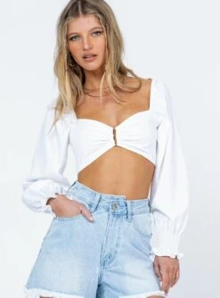 Princess Polly Bethel Top White