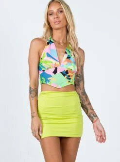 Princess Polly Niku Mini Skirt Apple Green