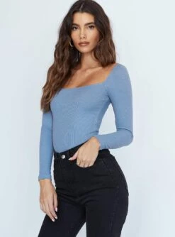 Princess Polly Charlotte Bodysuit Blue