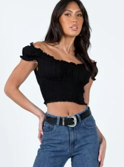 Princess Polly Love Galore Top Black