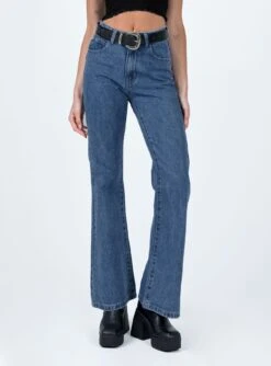 Princess Polly Cabarita Lounge Denim Jeans Dark Wash