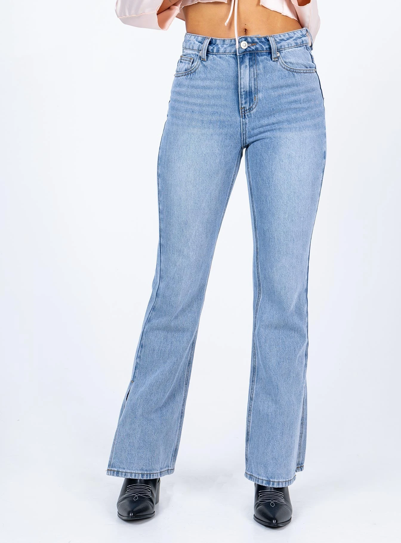 Princess Polly Tampico Flare Leg Denim Jeans 3 Princess Polly Tampico Flare Leg Denim Jeans