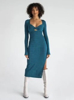 Princess Polly Zayd Midi Dress Teal