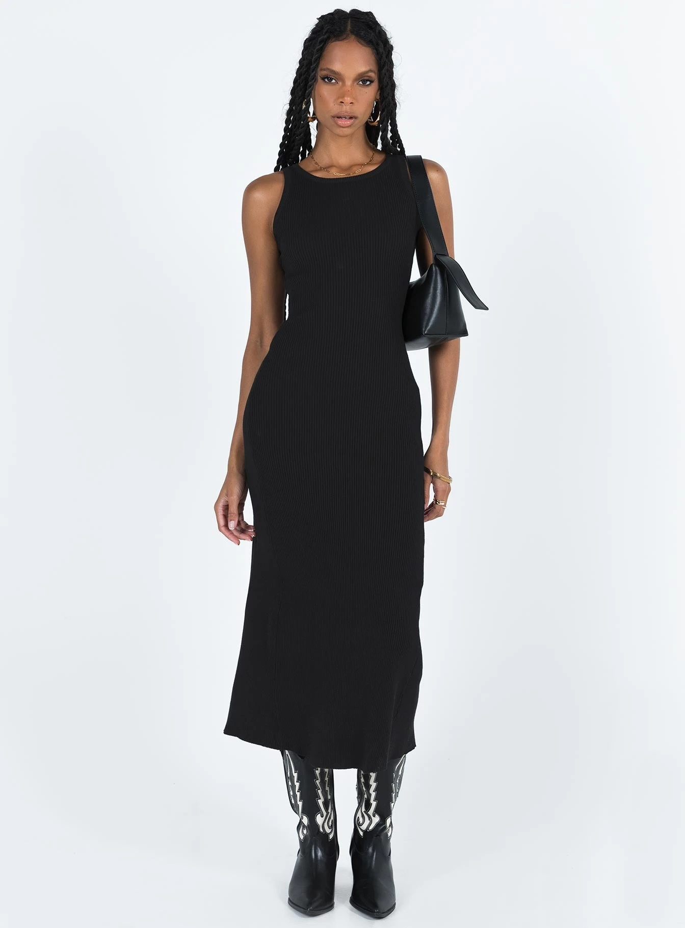 Princess Polly Thalma Midi Dress Black 4 Princess Polly Thalma Midi Dress Black - Image 2