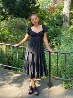 Princess Polly Danny Midi Dress Black