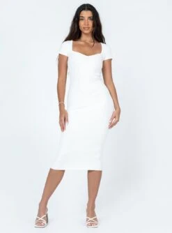 Princess Polly Ellisen Midi Dress White -Eva Style Shop 1 modelinfo valentina us6 f863f100 7b10 454f 9eef f5314cc8b872