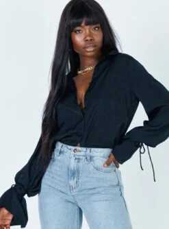 Princess Polly Forbidden Shirt Black