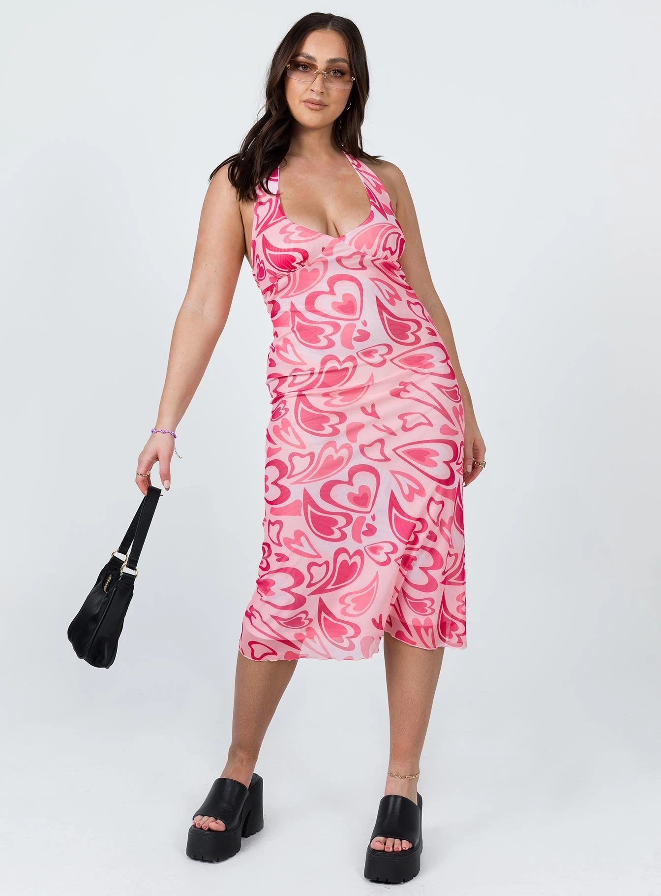 Princess Polly Tiffany Midi Dress Pink 4 Princess Polly Tiffany Midi Dress Pink - Image 2