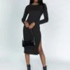 Don't Blame Me Long Sleeve Midi Dress Black -Eva Style Shop 1 4b3716a7 d0c6 4ea0 9b88 e1da21cbb68c