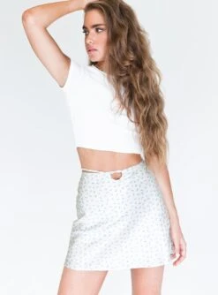 Princess Polly Desert Storm Mini Skirt White Floral