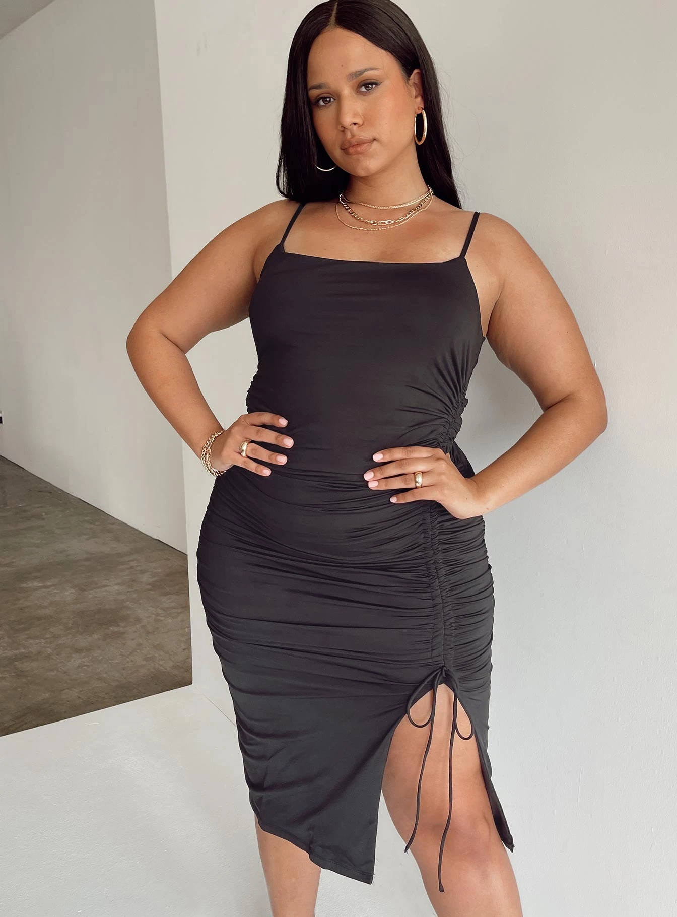 Adalee Midi Dress Black Curve 3 Adalee Midi Dress Black Curve