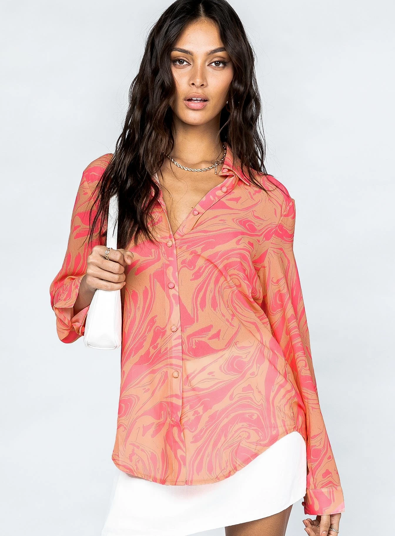 Princess Polly Marble Mae Shirt Multi 4 Princess Polly Marble Mae Shirt Multi - Image 2