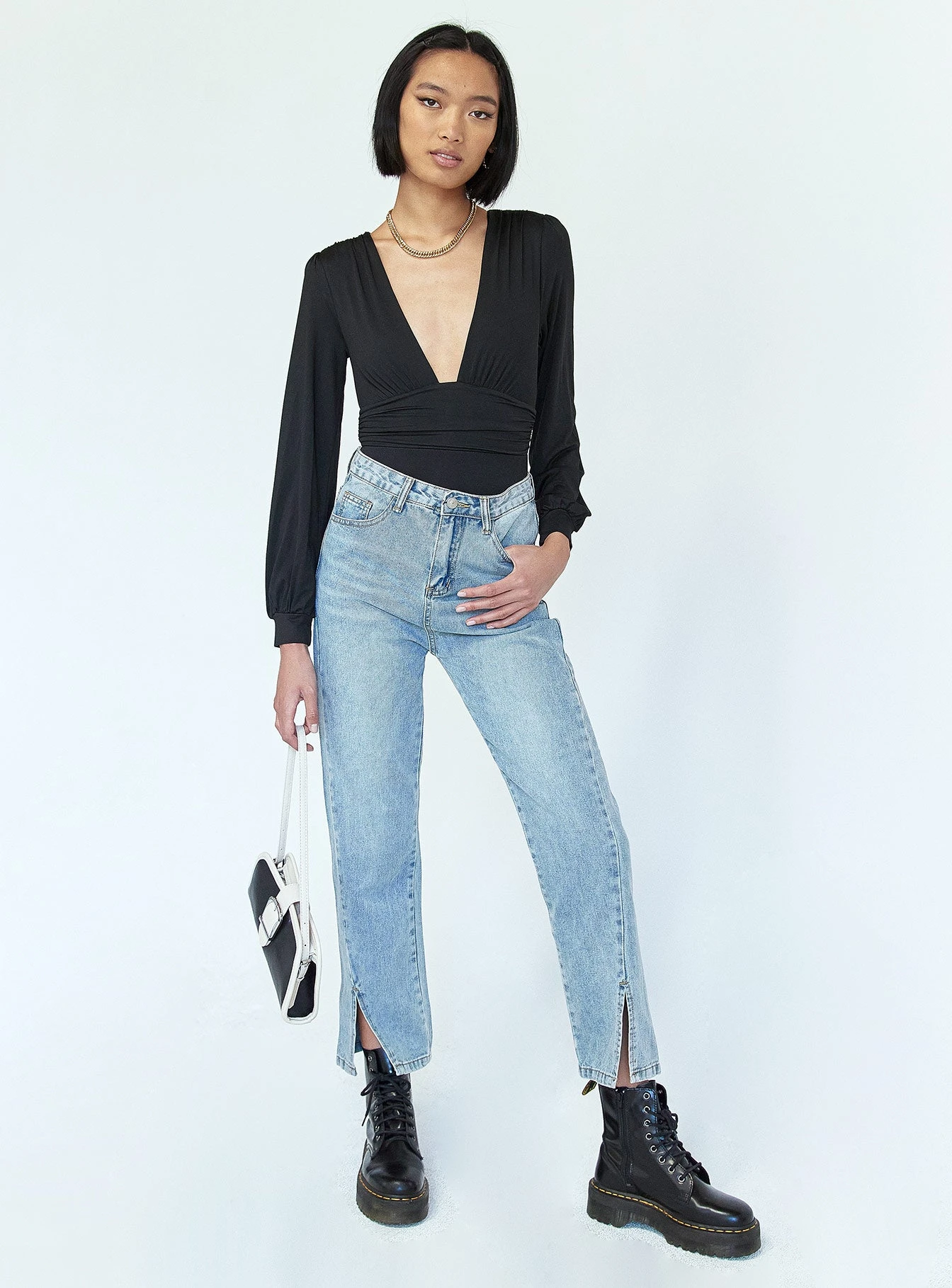 Princess Polly Jude Long Sleeve Bodysuit Black 4 Princess Polly Jude Long Sleeve Bodysuit Black - Image 2