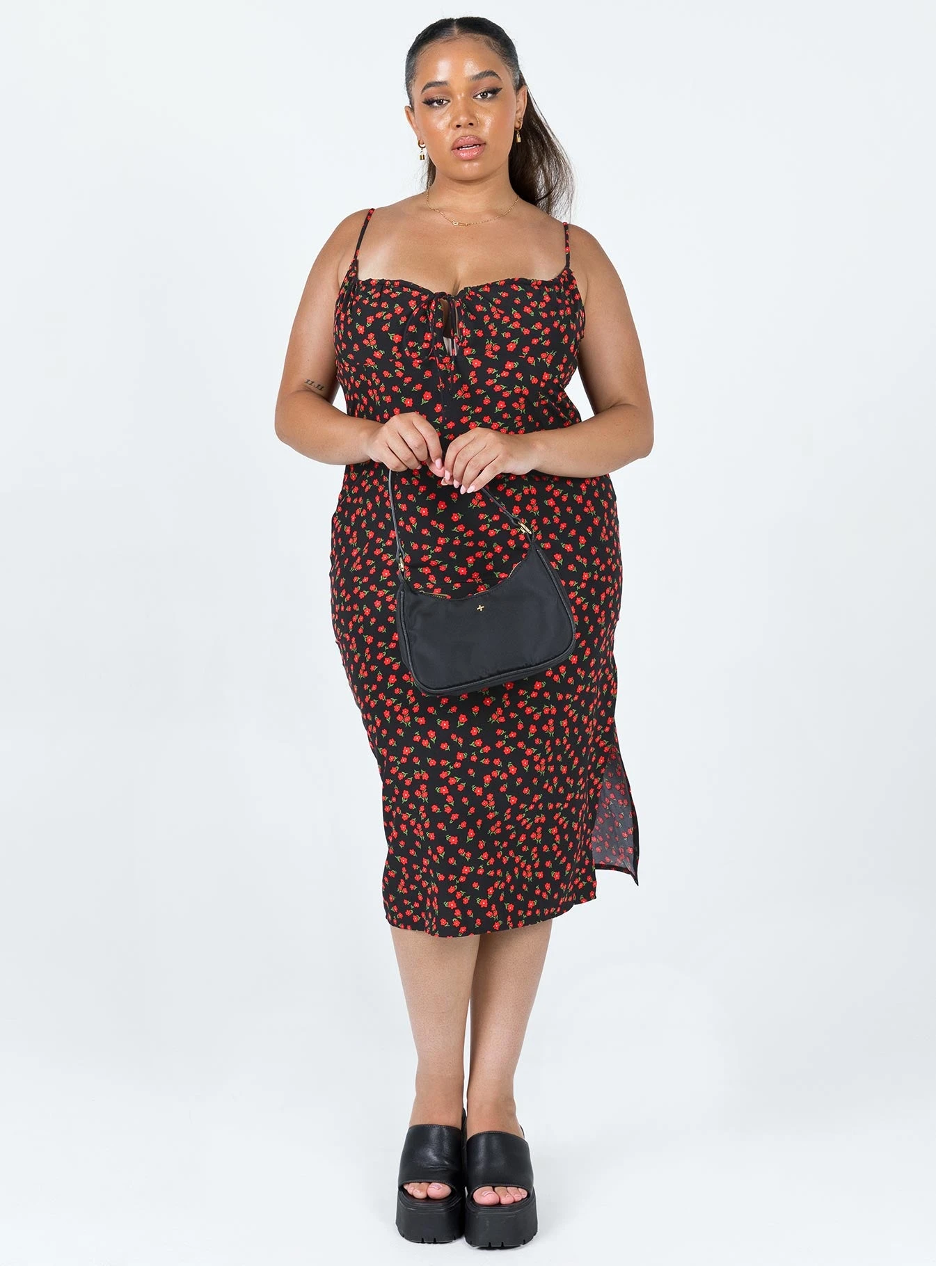 Noda Midi Dress Black Curve 5 Noda Midi Dress Black Curve - Image 3