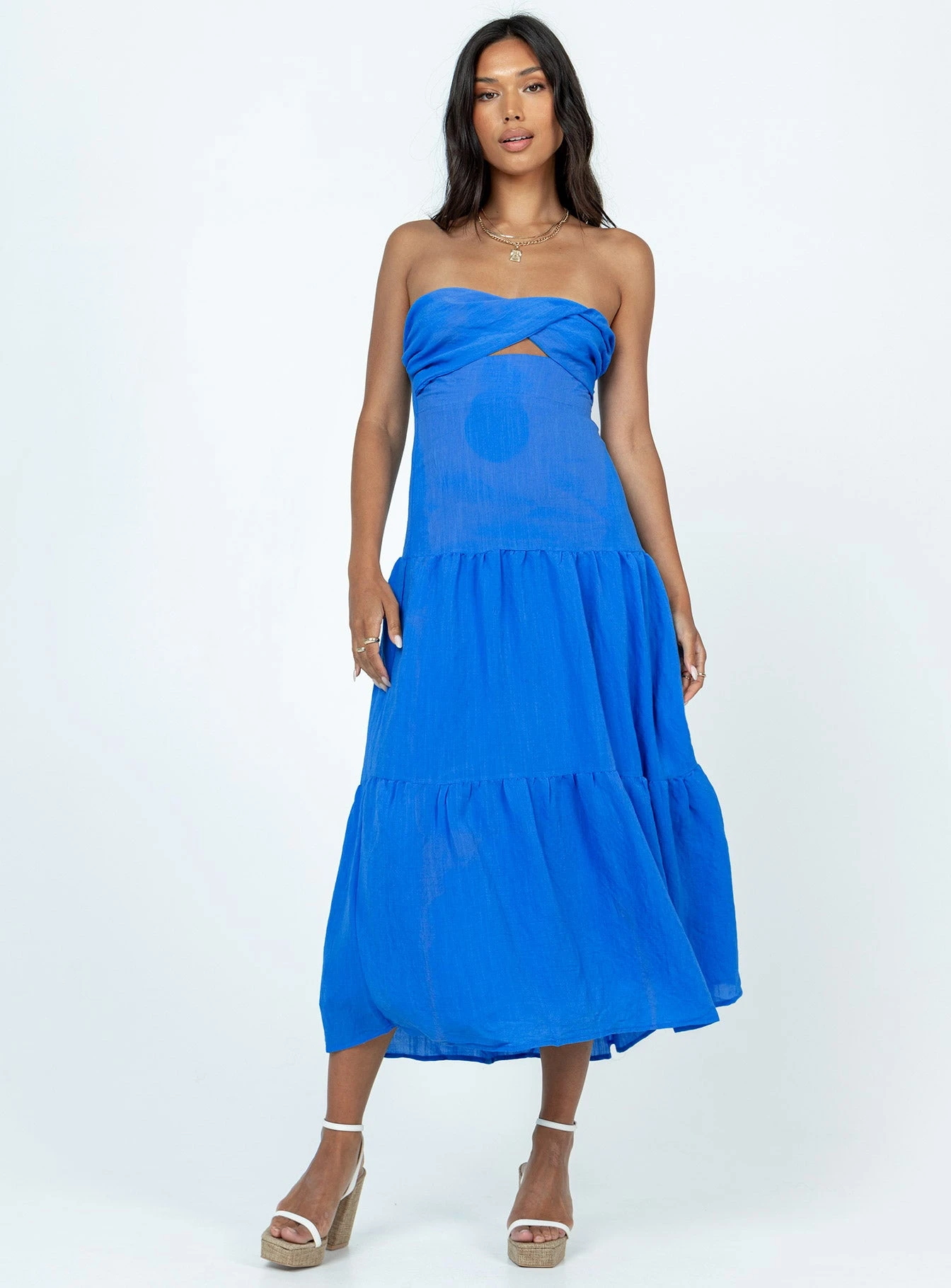 Princess Polly Allie Midi Dress Blue 4 Princess Polly Allie Midi Dress Blue - Image 2