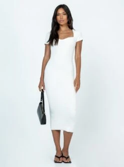 Princess Polly Ellisen Midi Dress White -Eva Style Shop 2 modelinfo Vivien us4 ee7816b8 8caf 4afc 93b8 c4879c59f785