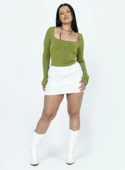 Kentia Long Sleeve Top Green -Eva Style Shop 2 modelinfo alicia us8 13bc14ed b71a 4ef2 9333 27dead12412c