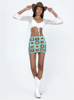 Princess Polly Barbados Crotchet Mini Skirt Blue -Eva Style Shop 2 modelinfo ayaana us2 6e84fd12 4362 4524 9792 eb81dc1b859a