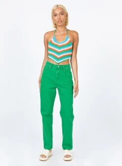 Princess Polly Ocena Denim Jeans Green -Eva Style Shop 2 modelinfo casandra us2 54616677 1bb2 44ac a83a dc3506dd19f4