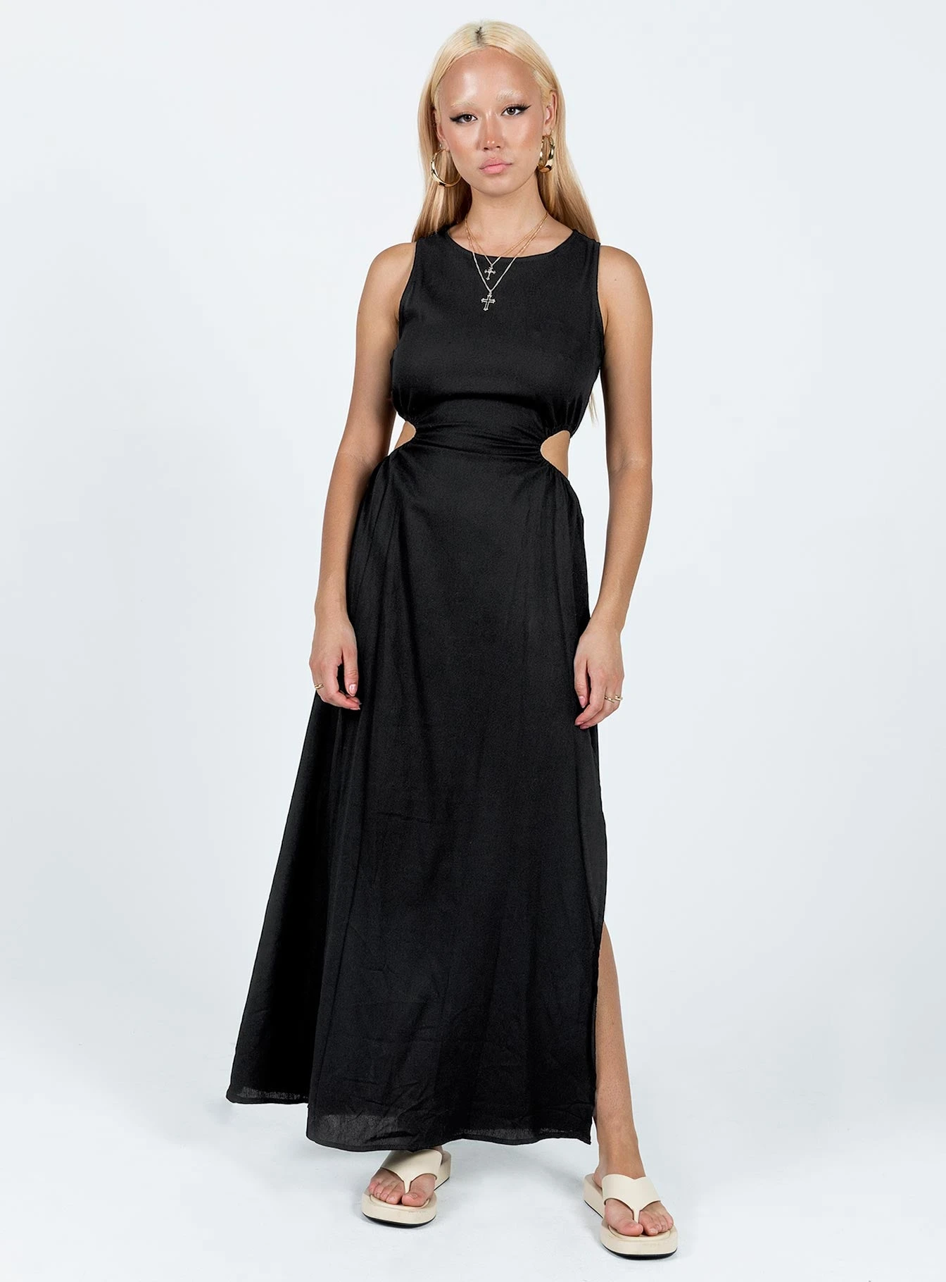 Princess Polly Lonso Midi Dress Black 4 Princess Polly Lonso Midi Dress Black - Image 2