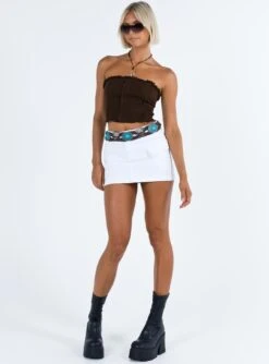 Princess Polly Magil Top Brown -Eva Style Shop 2 modelinfo kauri us2 323973ce 5023 4a1b af53 11286dedab76